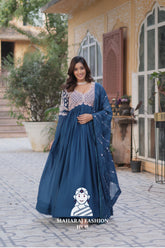π§΅ Designer Gown with Star Georgette Dupatta - Special Designer Gown